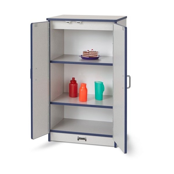 Jonti-Craft Play Kitchen Refrigerator, Navy Edge, 20inWx15inDx27inH, Gray JNT2410JCWW112 - main